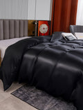 SilkSilky US 22Momme Pure Silk Duvet Cover Black 003