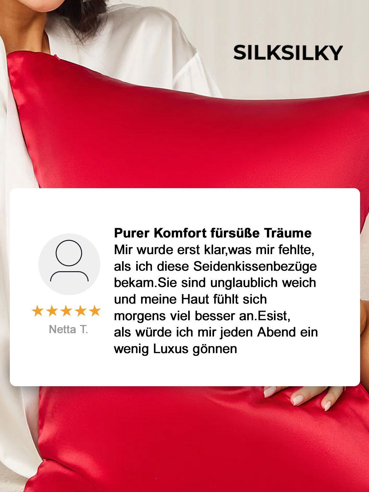 [White] SilkSilky  19Momme Pure Silk Pillowcase 003