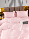 SilkSilky US 22Momme Pure Silk Bedding Set Pink 005