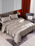 SilkSilky US 22Momme Pure Silk Bedding Set Gray 002