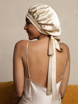 [Beige] SilkSilky  Sleep Cap 005