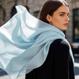 [Light Blue] SilkSilky  Scarf 003