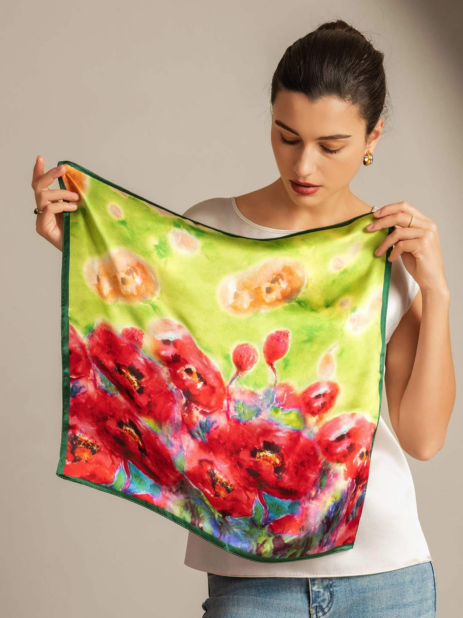 [P099] SilkSilky  Pure Silk Scarf 002,