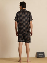 [Black Chain] SilkSilky  Short Sleeve Notch Collar Men's Pajamas 002