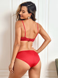 SilkSilky  Silk Knitted Panty Red 002