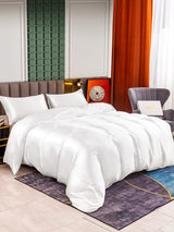 [White] SilkSilky  25Momme Bedding Set 001