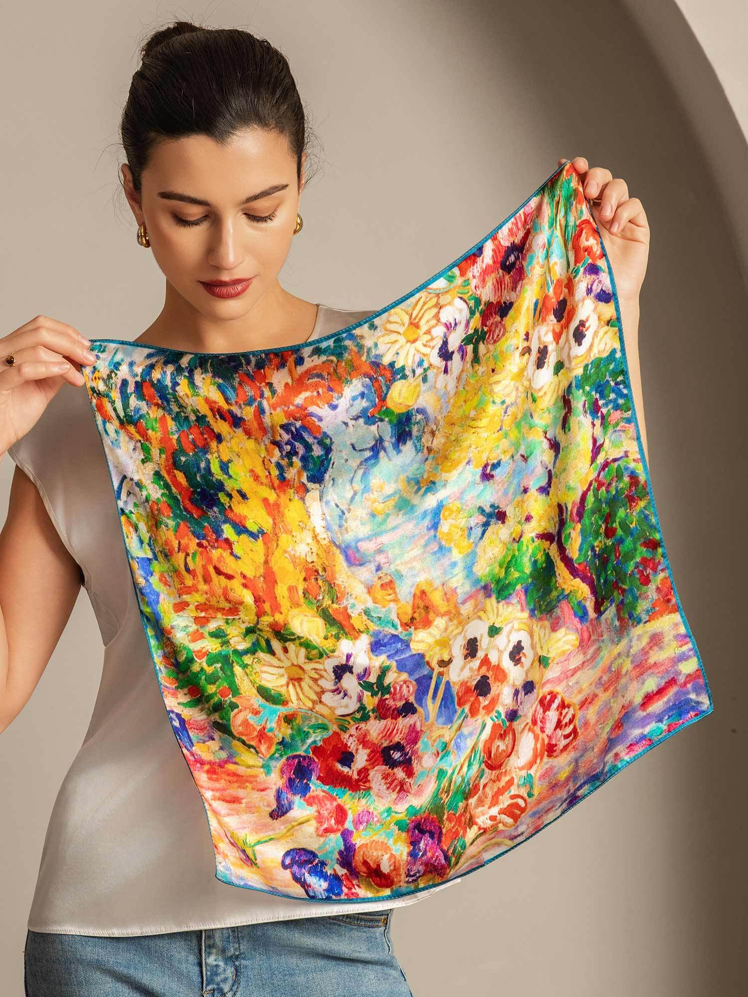 [Multi] SilkSilky Pure Silk Scarf 005