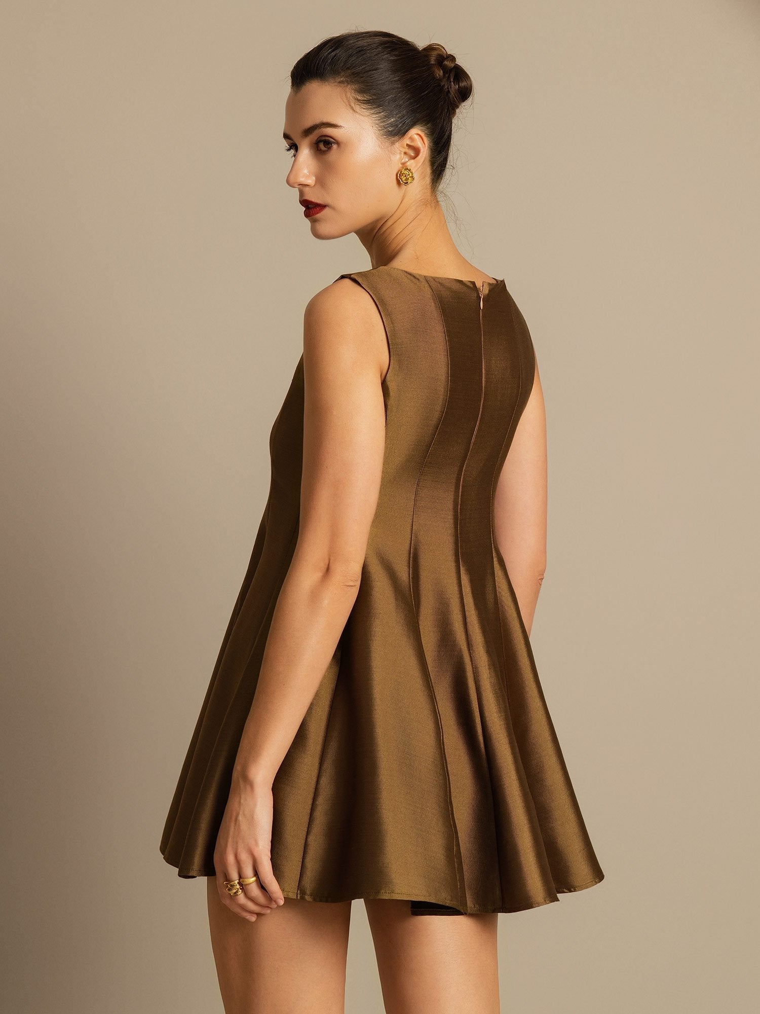 [Bronze] SilkSilky  32Momme Silk Dress 005,