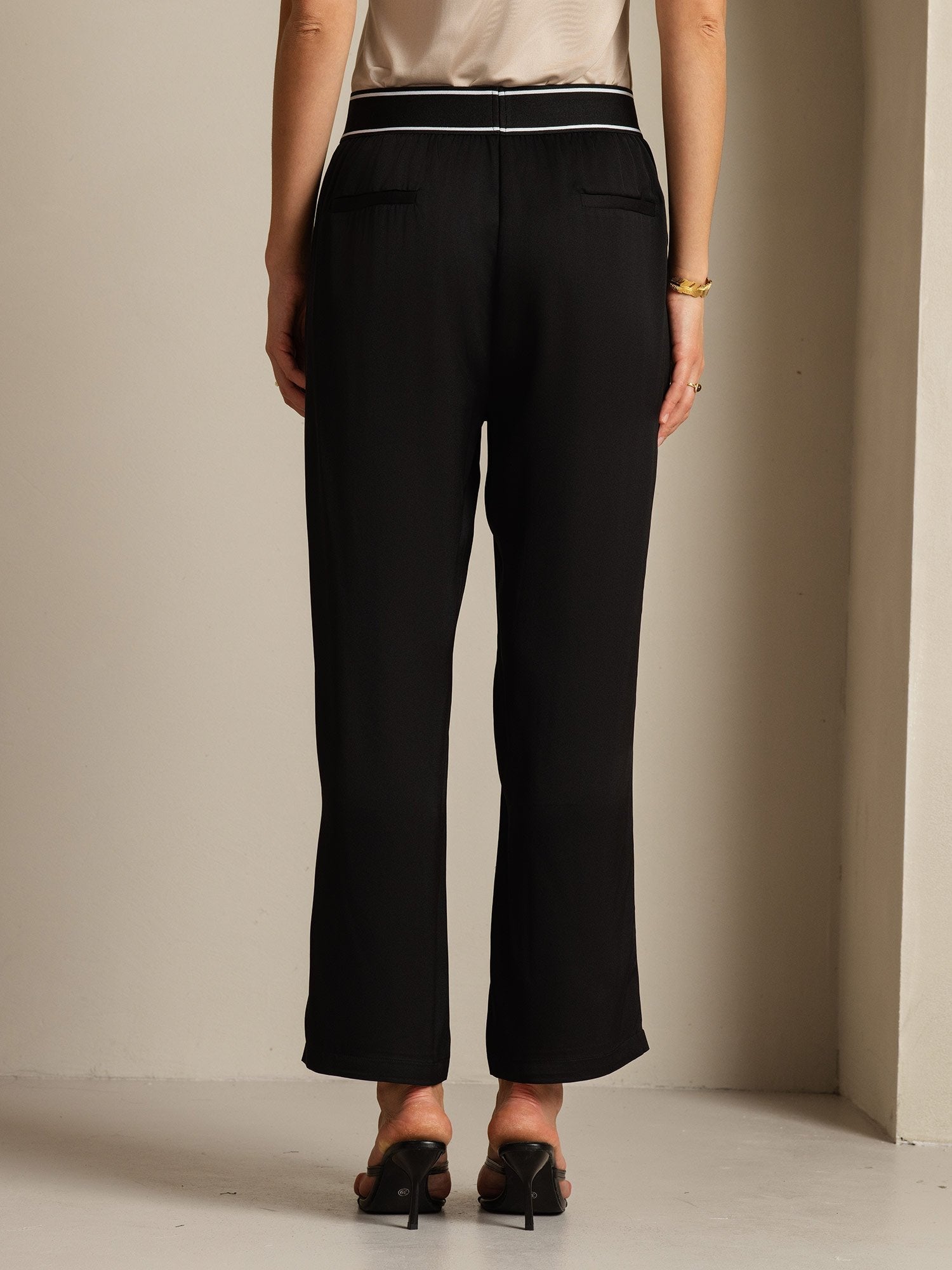 [Black] SilkSilky 22Momme Silk Womens Pants 002