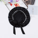 SilkSilky US Pure Silk Sleep Cap Black 004