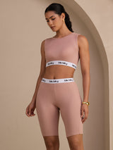[Pink] SilkSilky  Sleeveless Crew Neck Women's Outfit Sets 003