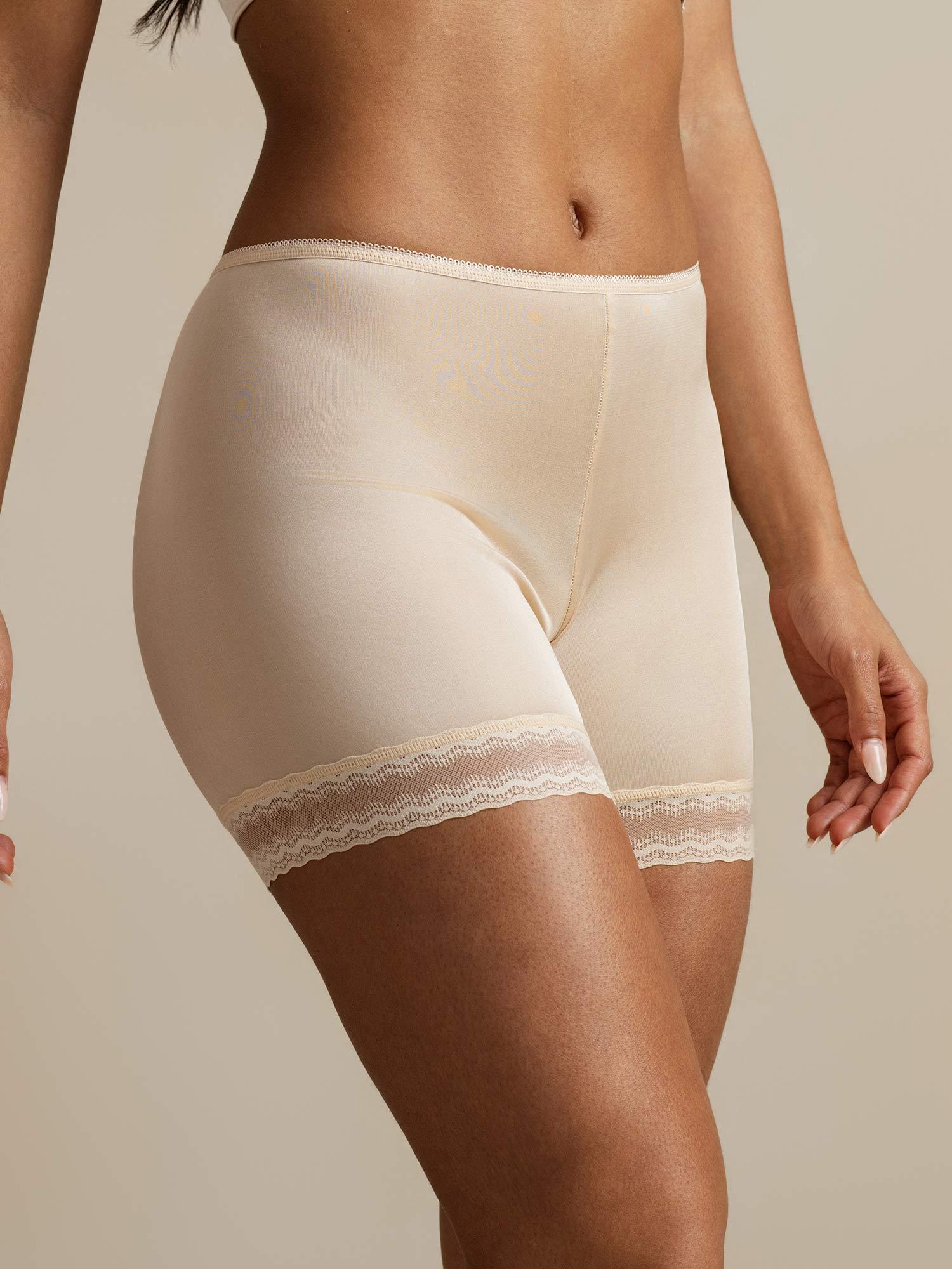 [Beige] SilkSilky  Pure Silk Panty 005,