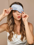 SilkSilky US 19Momme Pure Silk Eye Mask LightBlue 001