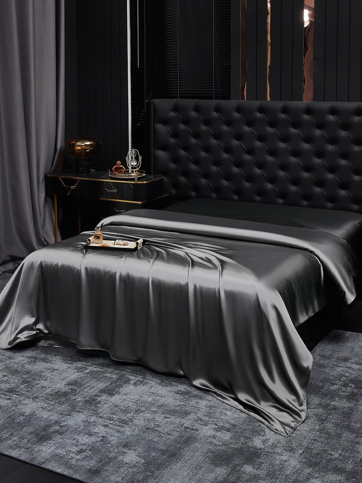 [Dark Gray] SilkSilky  19Momme Pure Silk Duvet Cover 001