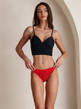[Red] SilkSilky  100% Silk Jersey Panty 005