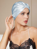 SilkSilky  Pure Silk Sleep Cap LightBlue 003