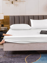 [White] SilkSilky  19Momme Bedding Set 006