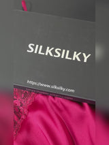 SilkSilky  Spaghetti Strap V Neck Nightgown video 001