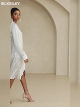 SilkSilky  Long Sleeve Wrap Dress video 001