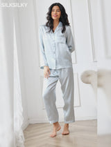 SilkSilky  Long Sleeve Notch Collar Women's Pajamas video 001