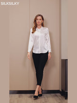 SilkSilky  Long Sleeve Lapel Collar Women's Shirts video 001
