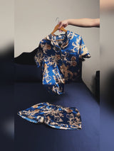SilkSilky  Short Sleeve Notch Collar Women's Pajamas video 001