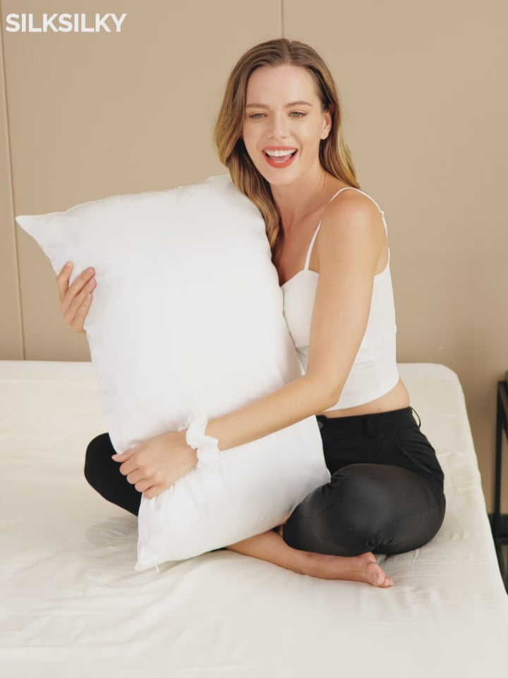 SilkSilky  19Momme Pure Silk Pillowcase Set video 001