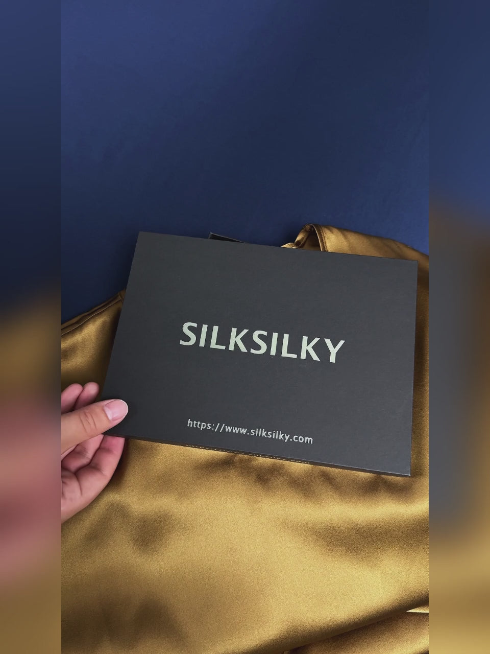 SilkSilky  19Momme Silk Round Neck Dress video 001