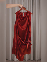 SilkSilky  Sleeveless Cowl Neck Dress video 001
