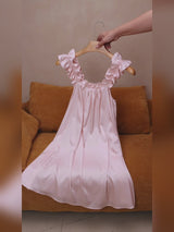 SilkSilky  Sleeveless Square Neck Nightgown video 001