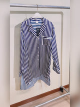 SilkSilky  Long Sleeve Notch Collar Nightshirt video 001
