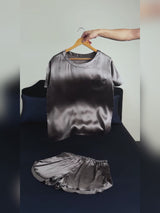 SilkSilky  Short Sleeve Round Neck Women's Pajamas video 001