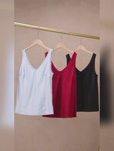 SilkSilky  Sleeveless V Neck Camisole Top video 001