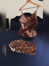 SilkSilky  Spaghetti Strap V Neck Camisole Set video 001