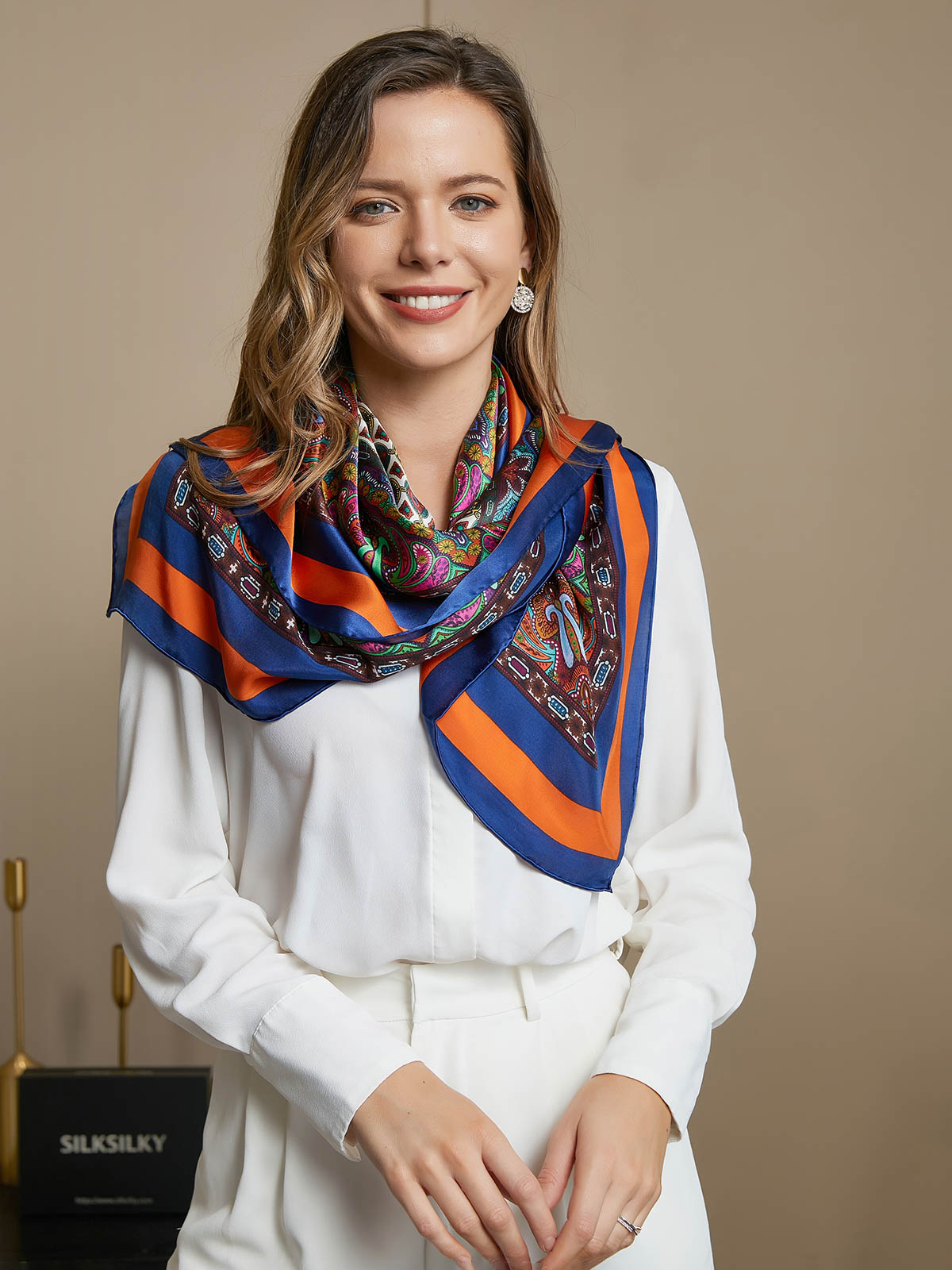 SilkSilky US Pure Silk Scarf Multi 011