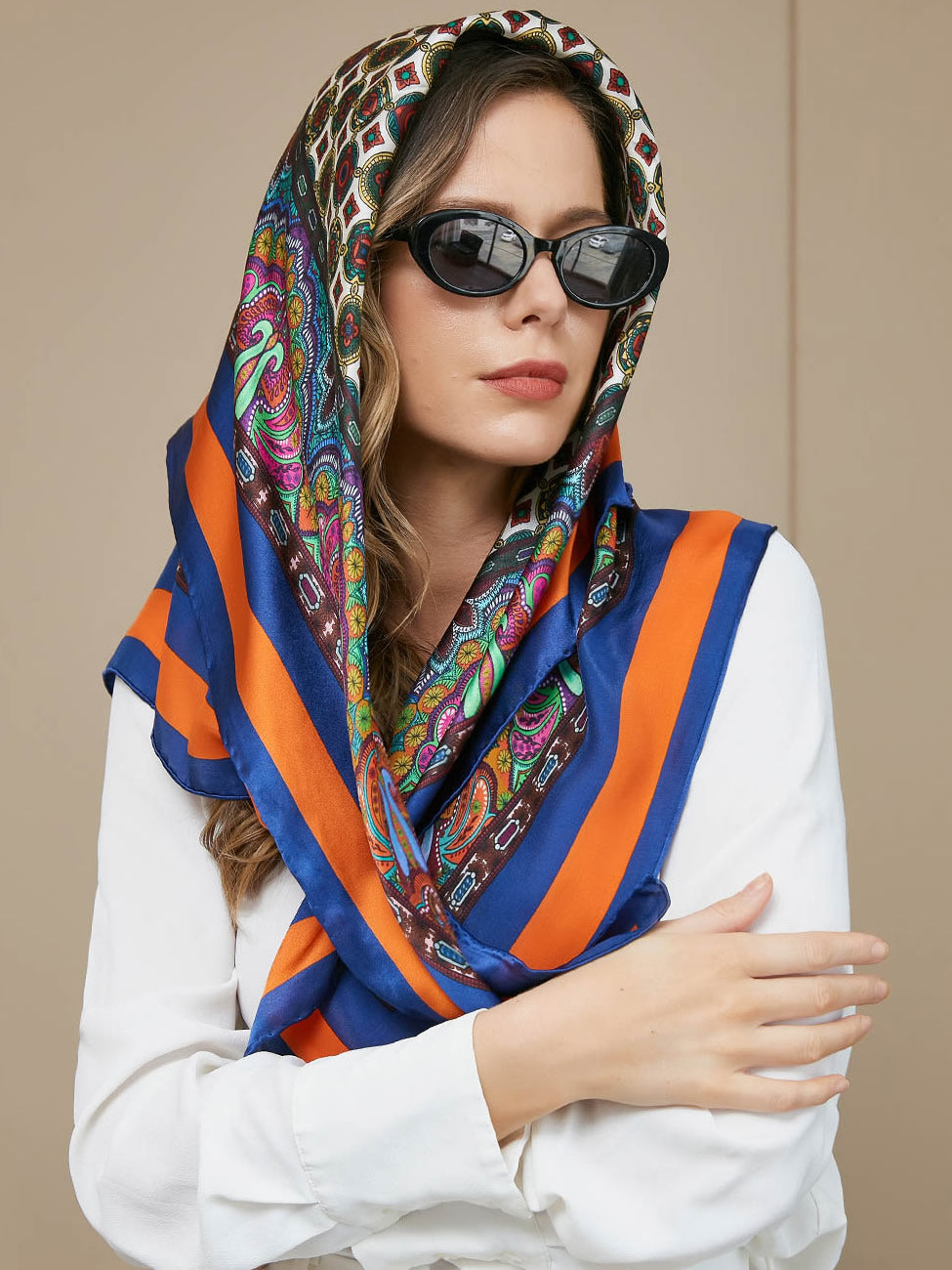 SilkSilky US Pure Silk Scarf Multi 001