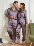 SilkSilky US Pure Silk Long Sleeve Couple PurpleGray 002