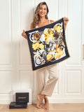 SilkSilky US Pure Silk Scarf Yellow 003