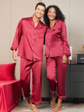 SilkSilky US Pure Silk Long Sleeve Couple Wine 005