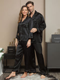 SilkSilky US Pure Silk Long Sleeve Couple Black 003