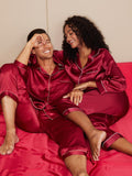 SilkSilky US Pure Silk Long Sleeve Couple Wine 002