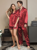 SilkSilky US Pure Silk Long Sleeve Couple Wine 001