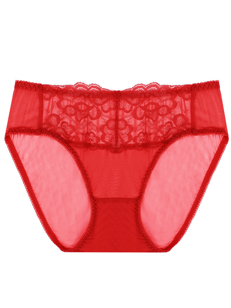Lace Low Waist Silk Knitted Panty (Bra NOT Included)
