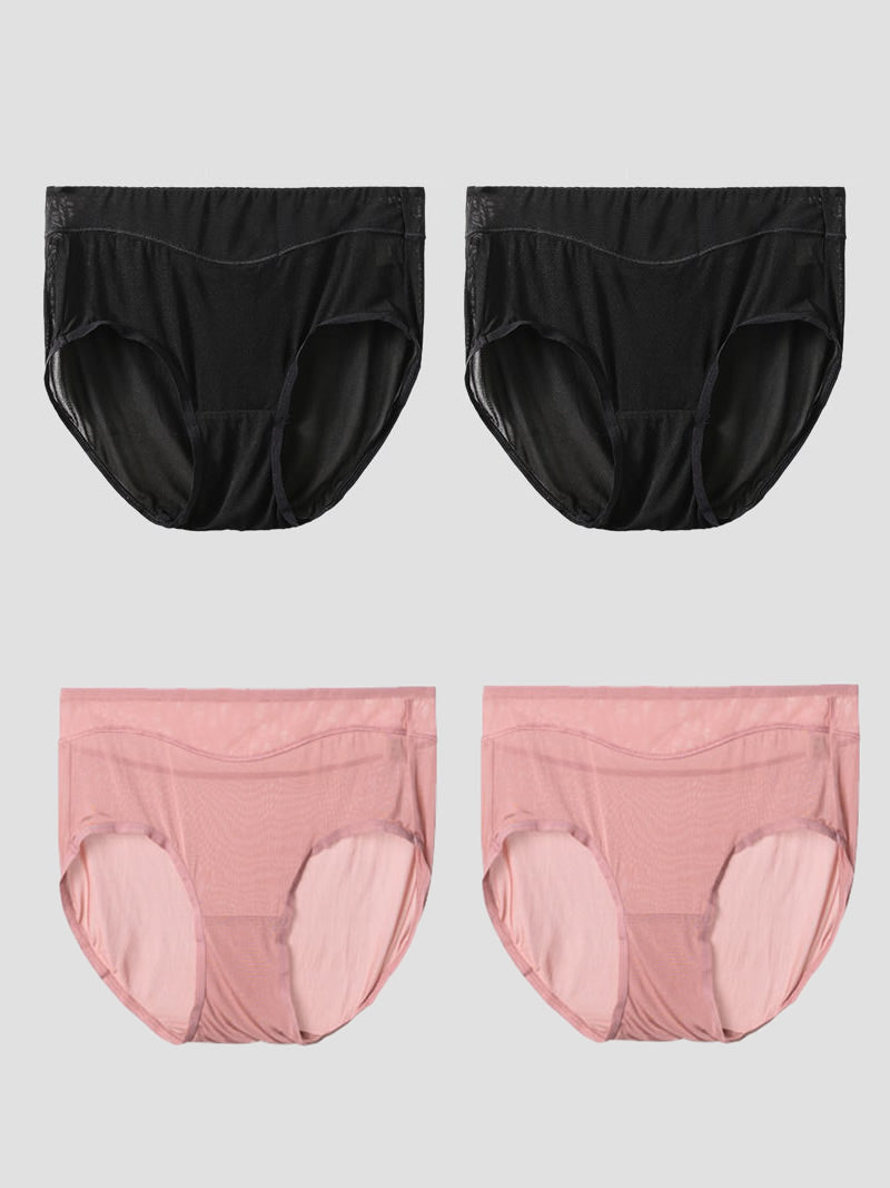 [Black+Pink] SilkSilky Silk Panty 003