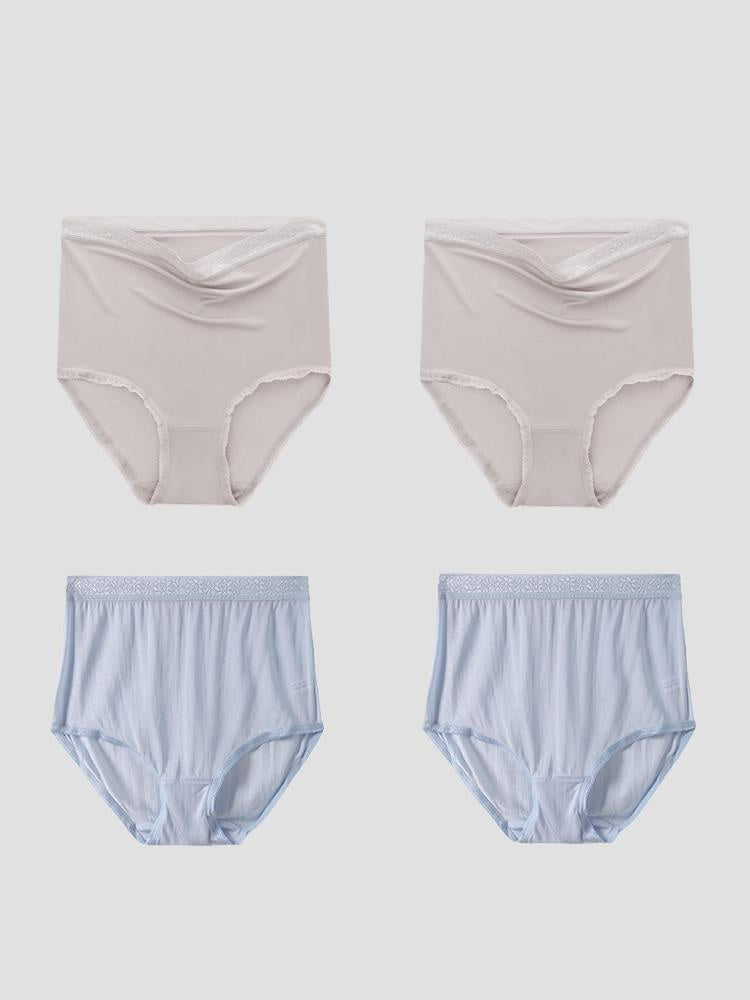 [Gray+LightBlue] SilkSilky Silk Knitted Panty 005
