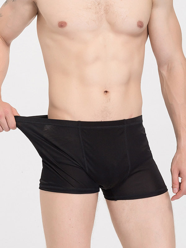 SilkSilky US Silk Knitted Mens Underwear Black 003