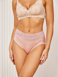 SilkSilky US Silk Knitted Panty Pink 003