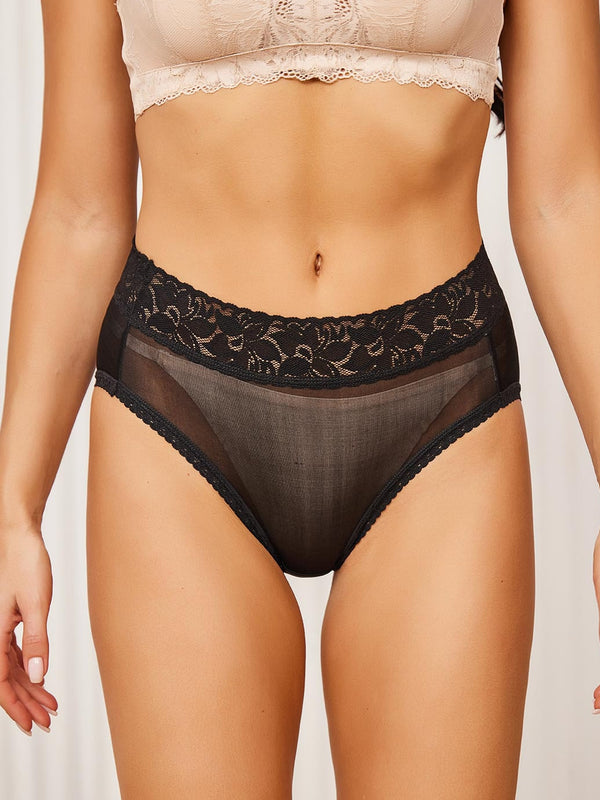 Lace Flower Silk Knitted Panty (Bra NOT Included)