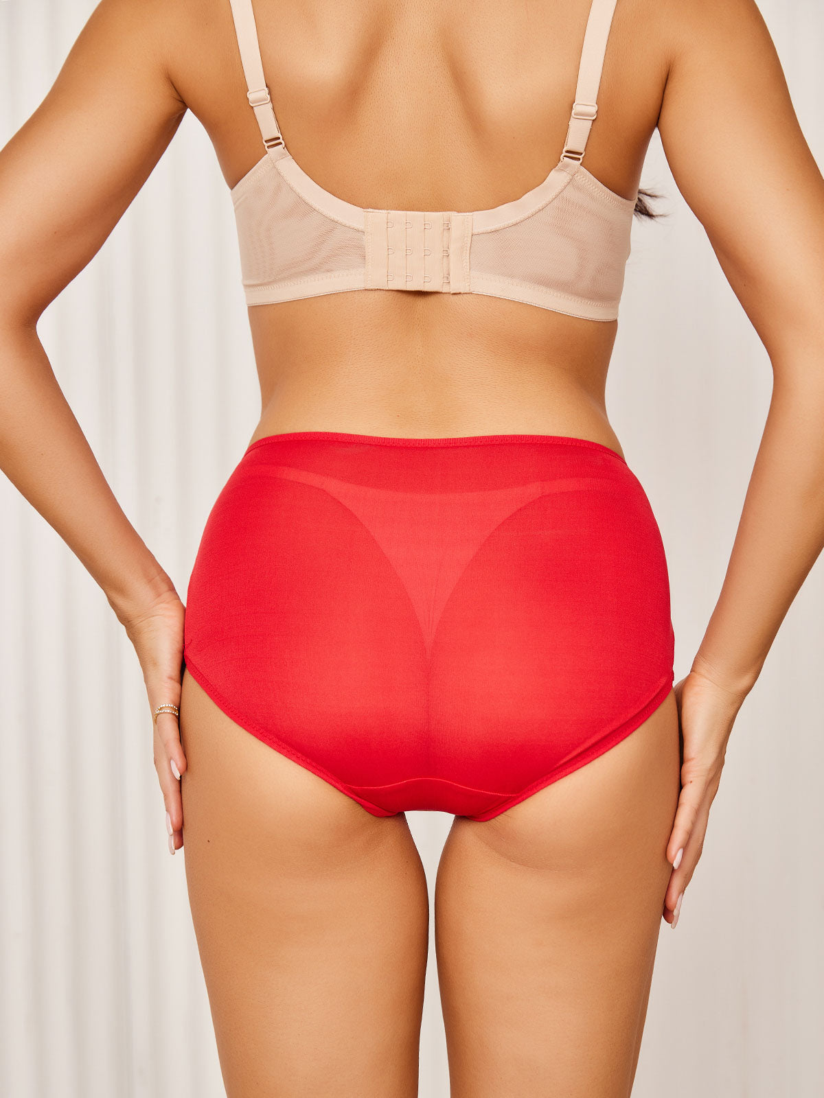 SilkSilky US Silk Knitted Panty Red 005