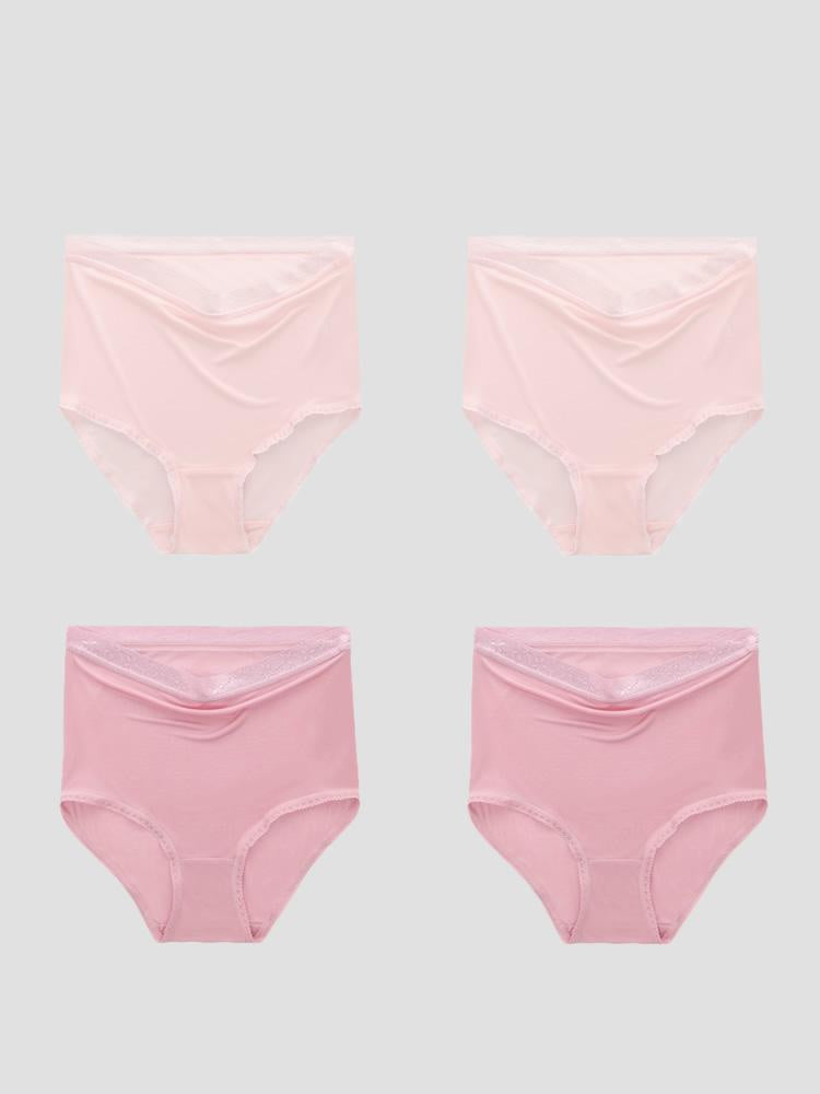 [LightPink+Pink] SilkSilky Silk Knitted Panty 005